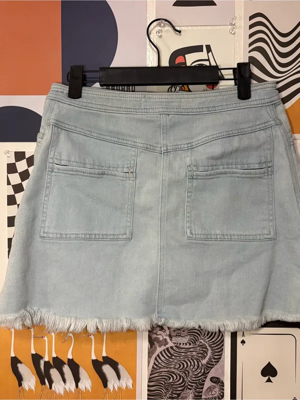 Abercrombie & Fitch Light Wash Denim Mini Skirt – Size 4 - Image 4