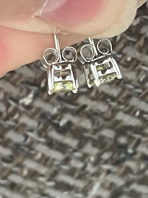 New Moissanite 1.0 carat Lemon Yellow Studs - Image 6