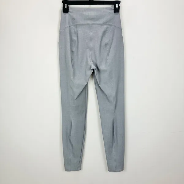 Lululemon Here to There High Rise 7/8 Pant Crosshatch Texture Magnet Grey US 4 - Image 9