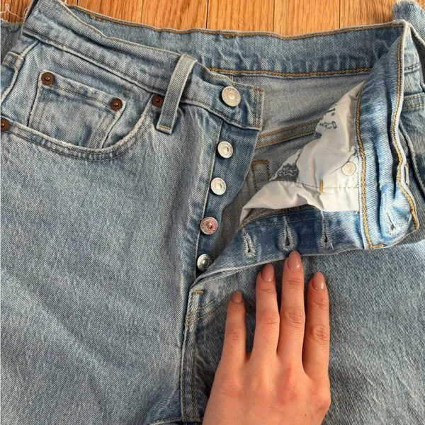 Women's Light Blue Straight Leg Jeans Size 24 - Image 5