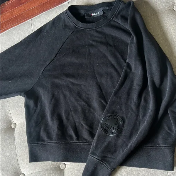 Pajar Canada Classic Black Crew Neck Logo Patch Size Medium - Image 4