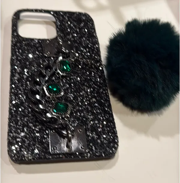 Iphone 13 pro max sparkly black case - Image 3