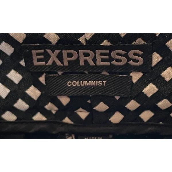 Express Womens‎ 6 Columnist Ankle Pants Black White Grid Stretch Dress Slacks - Image 6