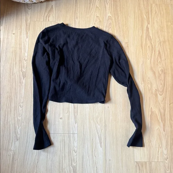 FP Beach Chic Black Twist Front Crop Top - Image 3