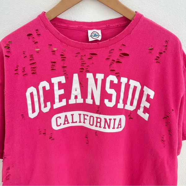 Delta Oceanside California Destroyed T-shirt - Image 2