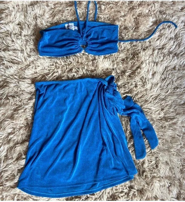 Princess Polly Blue Two Piece Skirt Set - Image 2