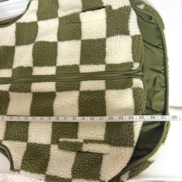 Double Zero Checkered Sherpa Vest - Image 8