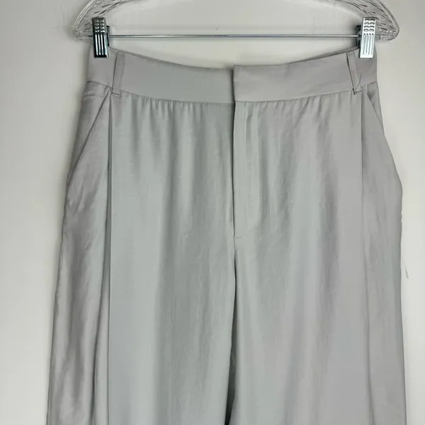 NWOT Zara High Rise Trouser Pants Sz Small Grey Wide Leg - Image 5