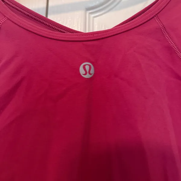 Lululemon Pink Open Back Cropped Active Top - Image 3