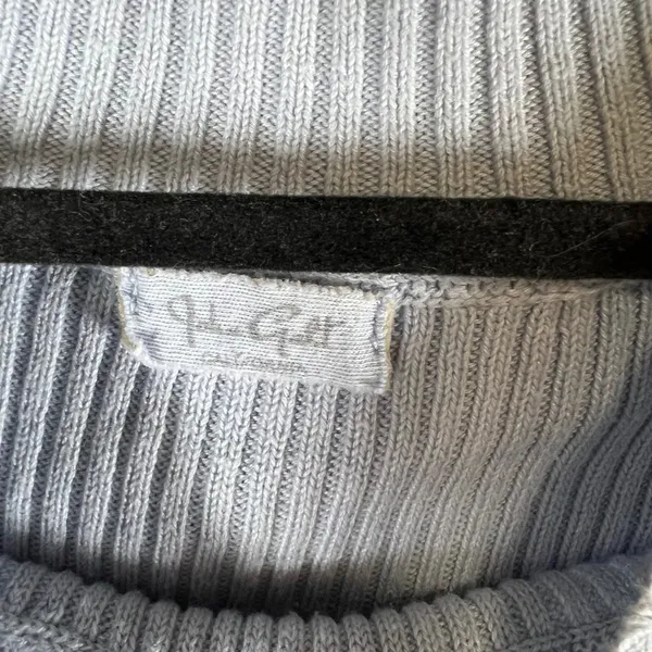 Brandy Melville Light Blue Ribbed Mock Neck Cropped Sweater MZH170 Womens OS‎ - Image 4