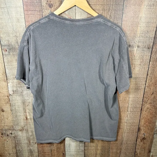 PacSun Grey Floral Pacific Sunwear Los Angeles Graphic Retro T-Shirt Large - Image 8