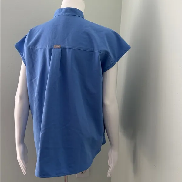 Figs Blue Rafaela Scrubs Top Small - Image 7