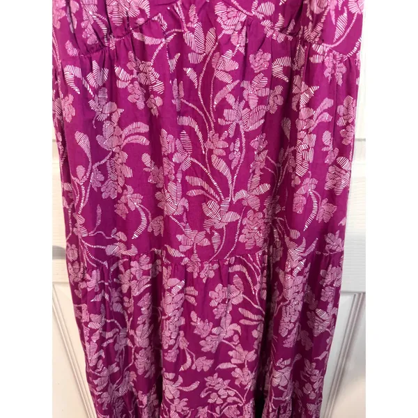 Universal Threads Purple Floral Ruffle Sleeve Maxi Sundress Small NWOT - Image 5