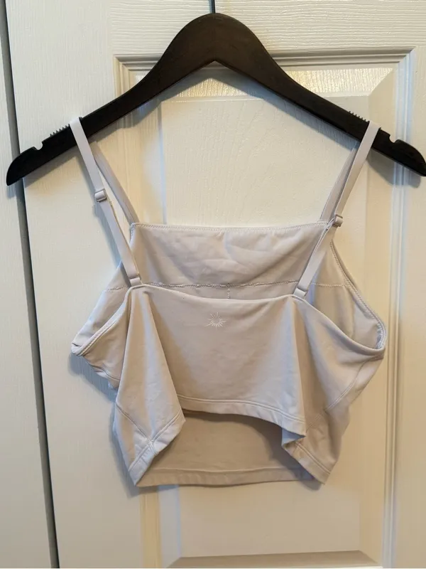 Aerie Offline Square Neck Cropped Tank in White - Image 3