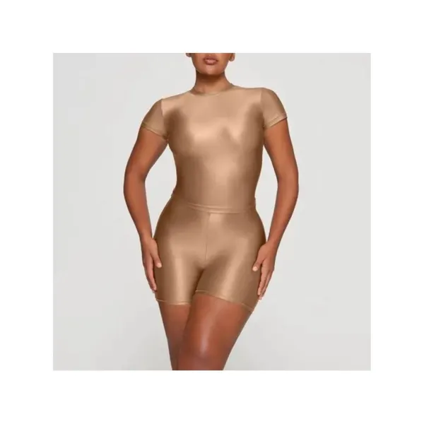 SKIMS T-shirt, Shine Spandex Tee, NWT, Sienna - Image 6