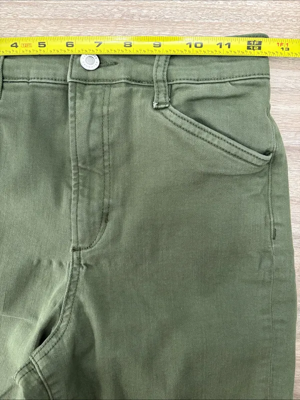 Favorite Daughter The Mischa Super High Rise Wide Leg Ankle Jean Women 26 Green - Image 9