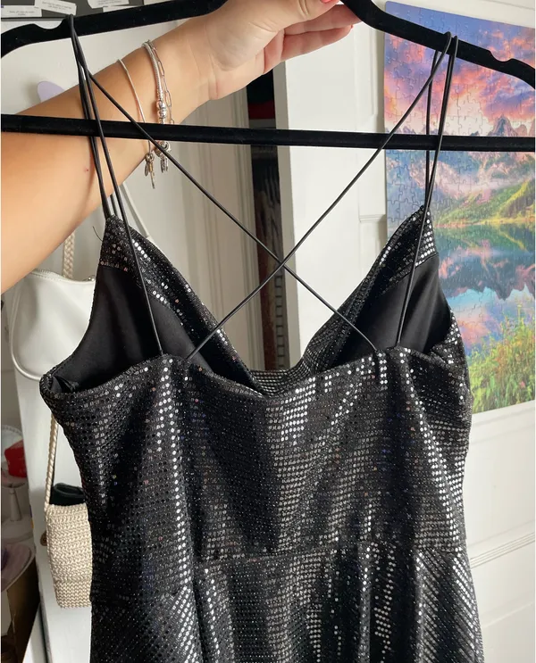 B Darlin black sequin dress - Image 2