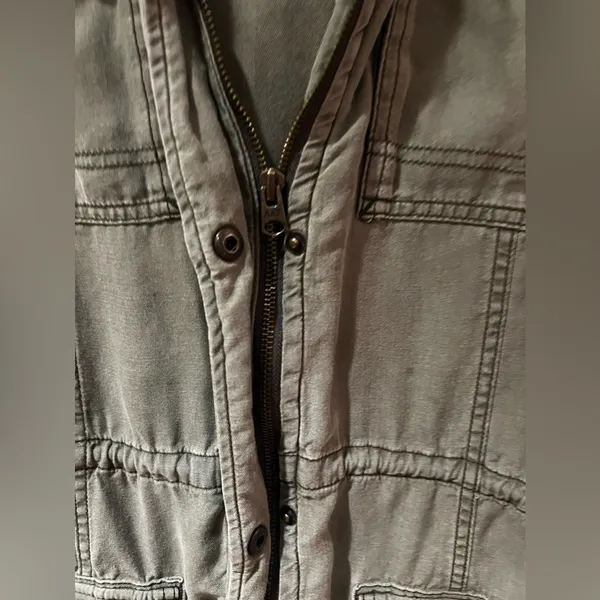 Abercrombie & Fitch Green‎ Skyler Military Hooded Zip Parka Utility Jacket Sz XS - Image 12