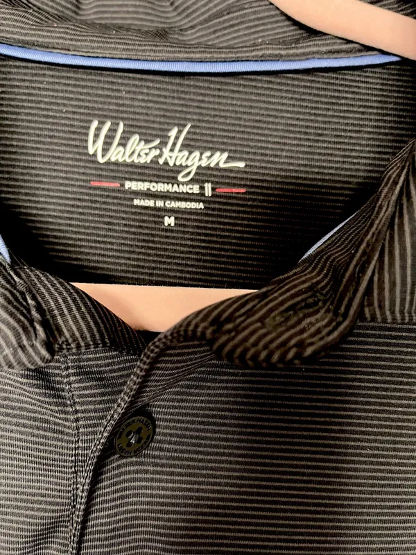 Men’s Walter Hagen Black Performance Polo - Image 4