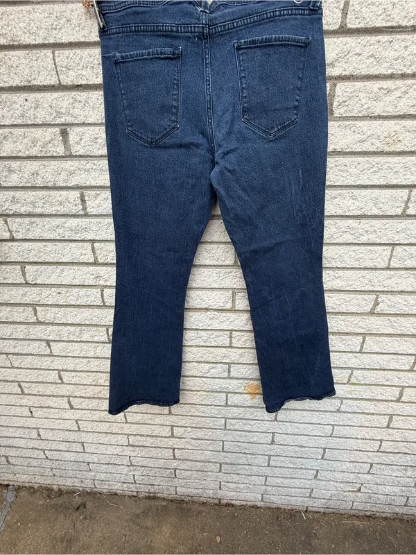 New York & Company Dark Indigo Wide Leg Flare Jeans - Image 8