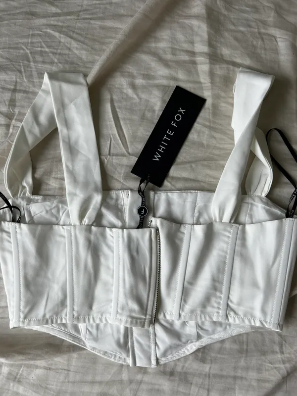 White Fox Boutique White Crop Top - Image 2