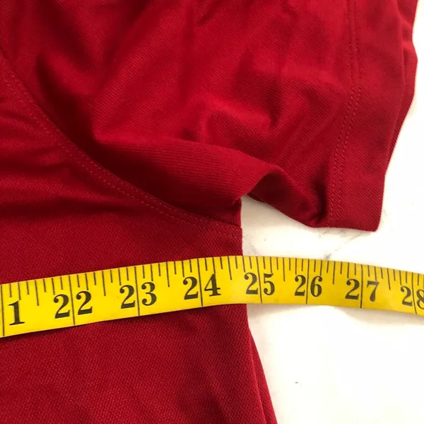 Nike Golf Polo Shirt Tour Performance Red l DRI-FIT XL Measurement in pics Great condition - Image 4