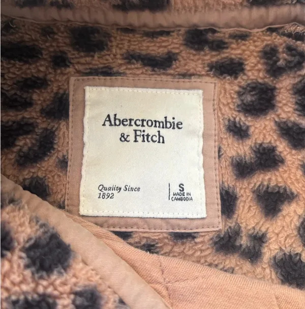 Abercrombie & Fitch Asymmetrical Snap Up Fleece Jacket - Image 8