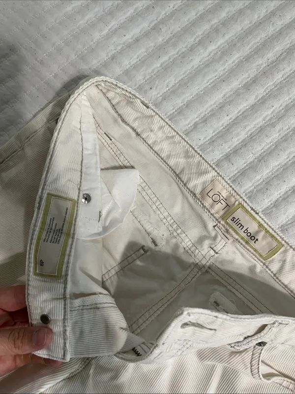 LOFT Men's Corduroy Pants in Off-White - Image 2