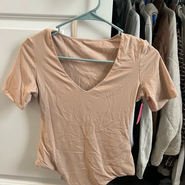 Amazon Pumiey Short Sleeve V Neck Bodysuit - Image 2