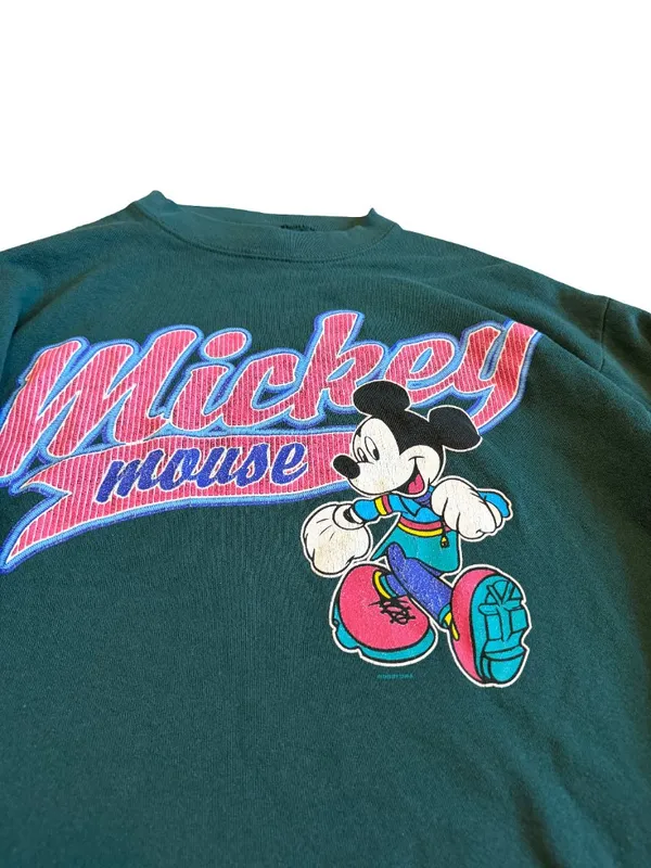 Mickey Unlimited Vintage 1990s Mouse Sweatshirt Pullover Retro 90s Size Medium - Image 2