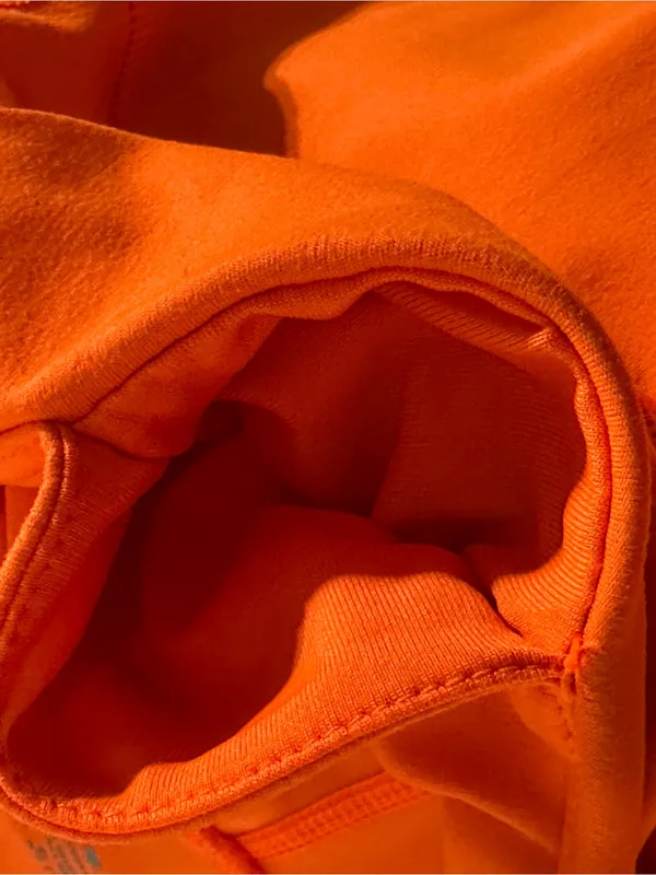 Yogalicious High-Waisted Neon Orange Biker Shorts size Medium - Image 8