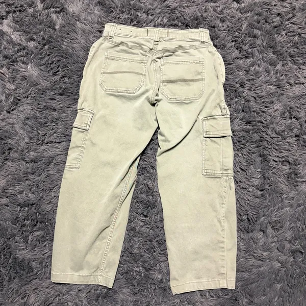 Hollister high-rise Olive Utility cropped green hiking y2k pockets Pants size 30 - Image 7
