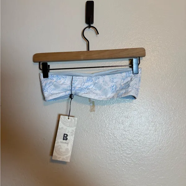 Blackbough Swim Nadia Scrunched Bandeau Top‎ in Azure Dove - Image 3