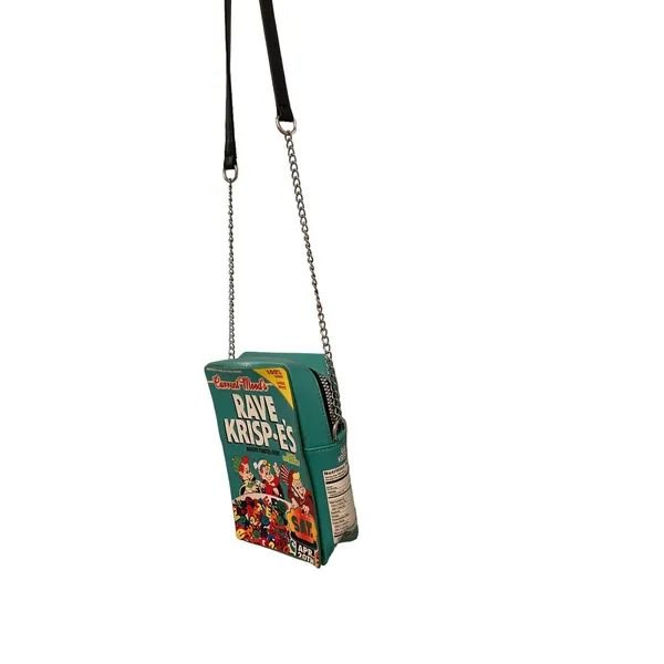 Current Mood Rave Rice Krispies Cereal Box Shoulder Purse Chain Strap Bag - Image 4
