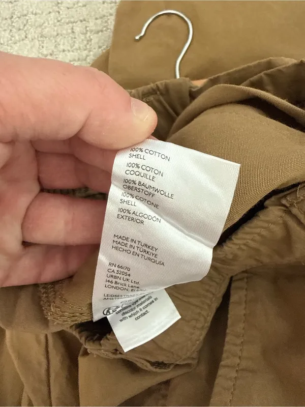 Anthropologie Cargo Parachute Pants Brown Green Baggy Utility Size 28 - Image 11