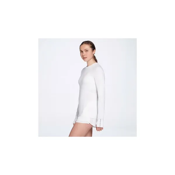 Calia Long Sleeve Top Women Medium White WAX13036 Activewear Thumbhole Mesh Trim - Image 3