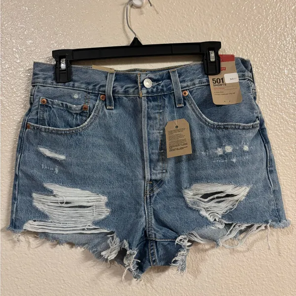 LEVI’S 501 High Rise Denim Shorts NWT - Image 3
