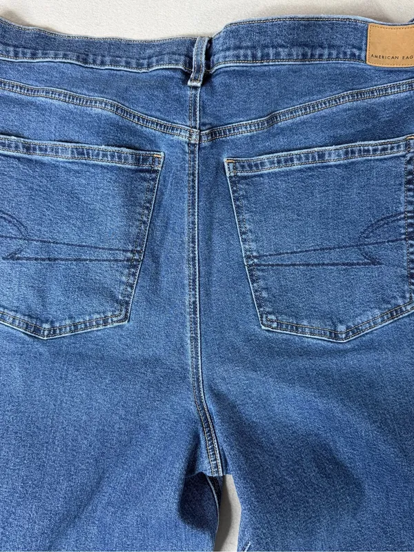 American Eagle Super High Rise Baggy Straight Crossover Jeans Size 18 Strigid - Image 5