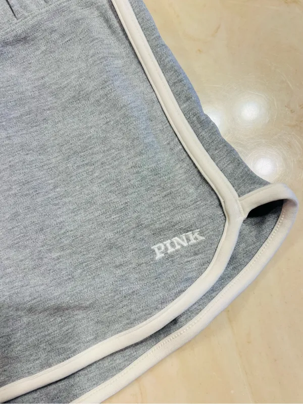 VICTORIA’S SECRET PINK Soft Micro Modal Shorts Retro Low Rise Heather Grey Large - Image 5