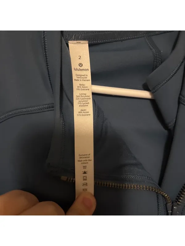 Lululemon Every Journey Hooded Zip-Up Jacket Size 2 Blue - Image 2