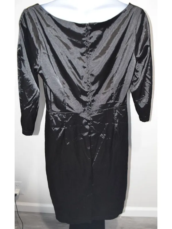 New with Tags Lucky 13 Black Satin Gothic Bombshell Dress Size 1 (US Large) - Image 2