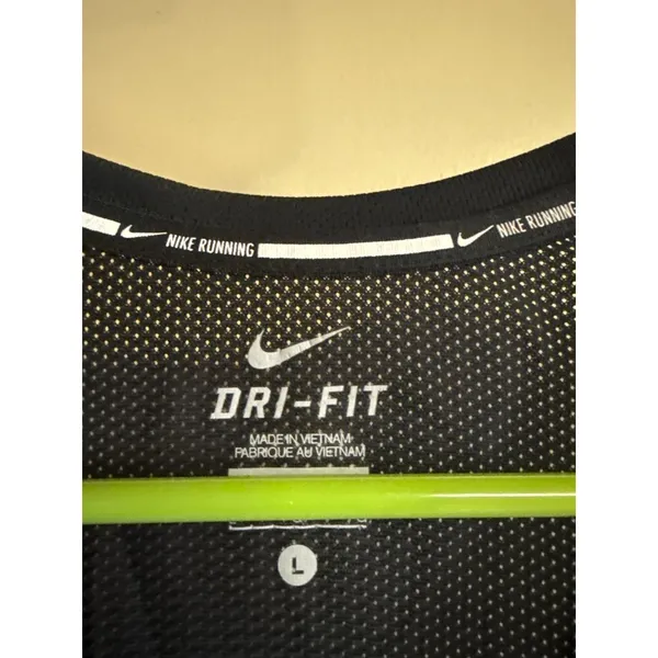 Nike Womens Black Dri-Fit Running T-Shirt Size L - Image 3