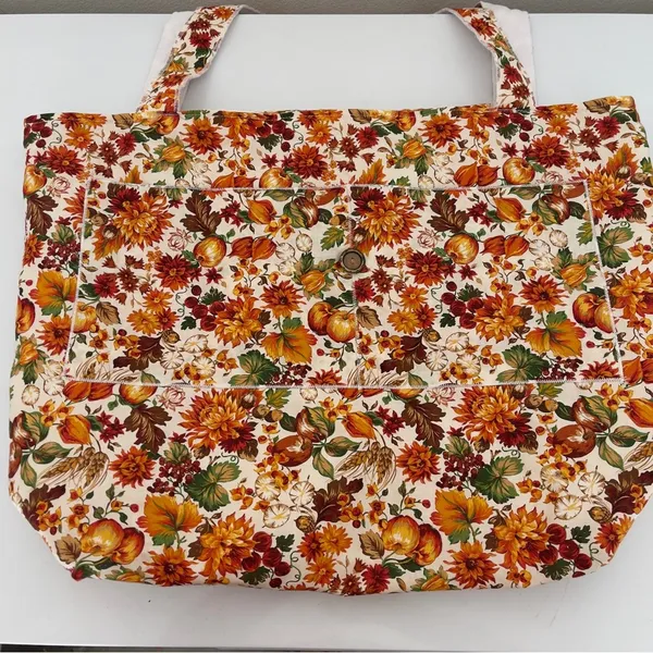 Vintage Quilted large tote bag - Image 3