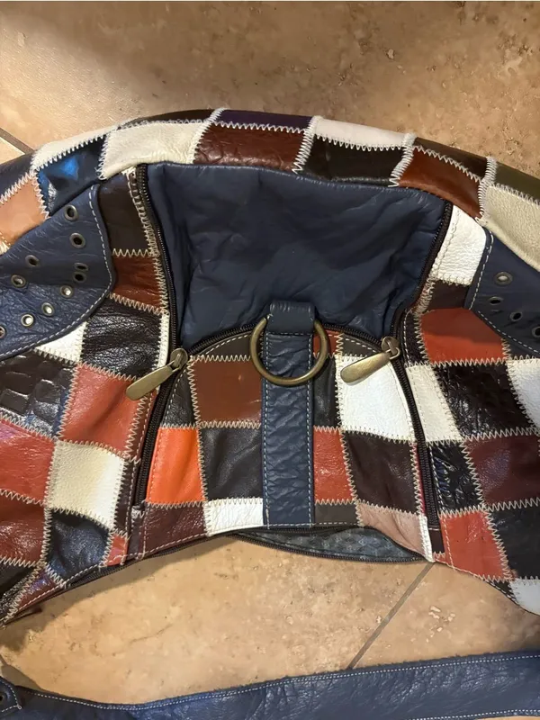 Patchwork Leather Hobo Bag in Multi - Image 2
