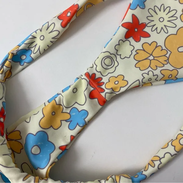 Aurelle Swim Capri Blue Floral Bikini Yellow - Image 10