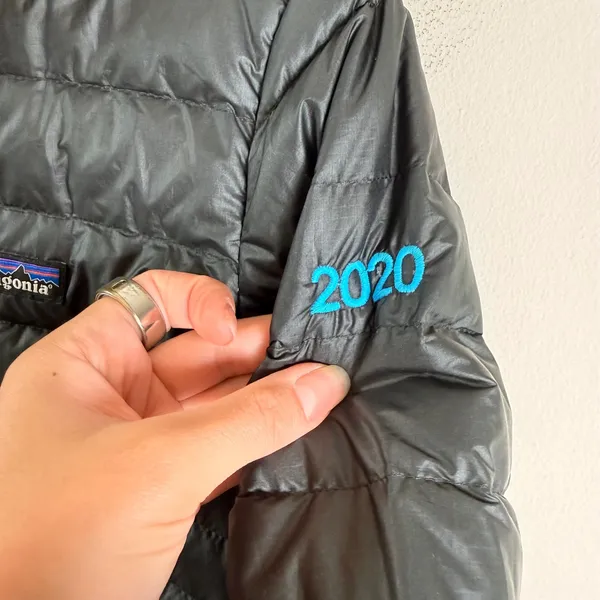 Patagonia Goose Down Quilted Jacket Black Puffer Full Zip Size M 84683 2020 - Image 5