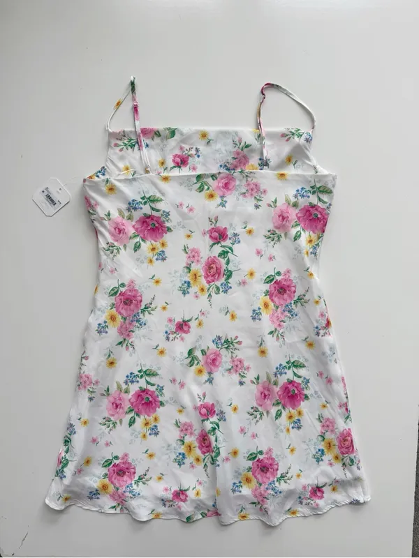 Altar'd State Altar'd Floral Pink Cowl Neck Mini Dress Size Large - Image 6