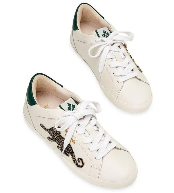 NEW Kate Spade Ace Leopard Lace-Up Low Top Sneakers w/Extra Shoe Lace, Size 11 - Image 16