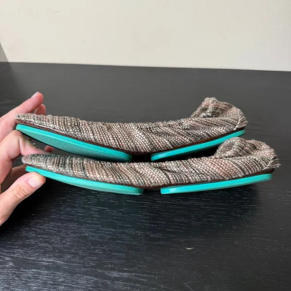 Tieks by Gavrieli Razzle Dazzle Multicolor Woven Metallic Ballet Flats Shoes 9 - Image 5