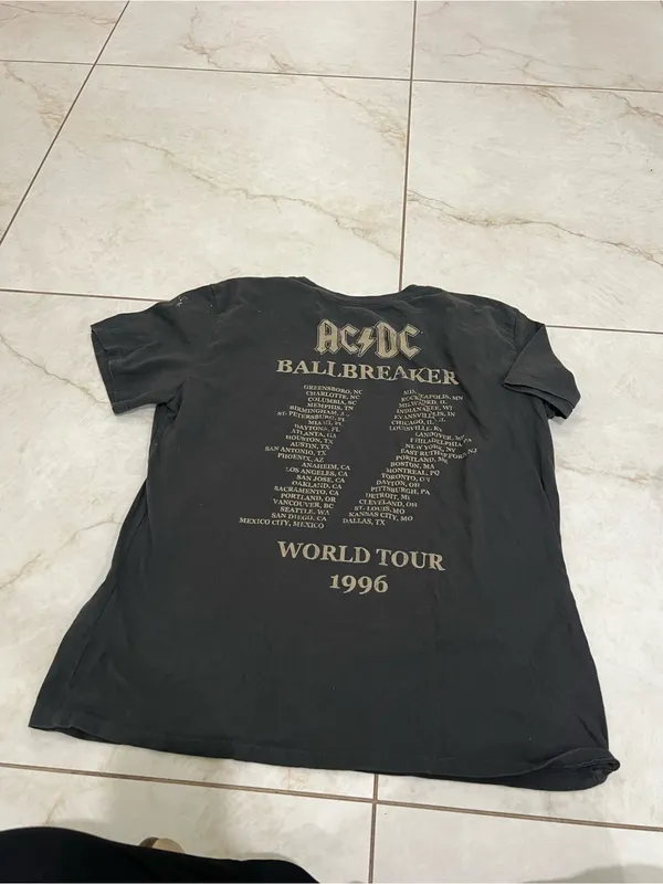 Hollister Black AC/DC Graphic Band T-Shirt Size Large - Image 4